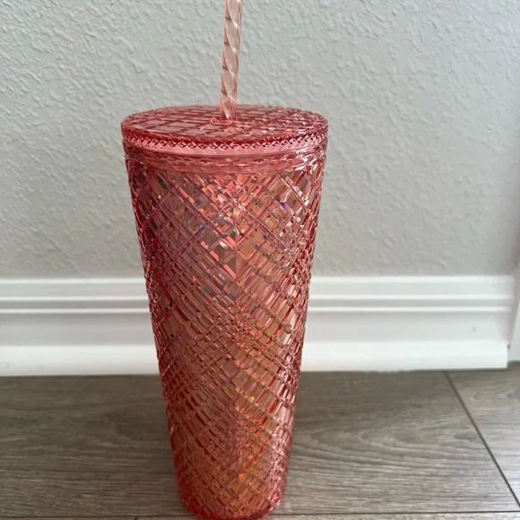 Starbucks 24oz Rose Gold Jeweled Tumbler - Picture 3 of 8